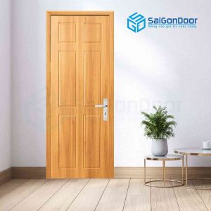 Cửa phòng ngủ được làm từ nhựa giả gỗ giúp tiết kiệm chi phí