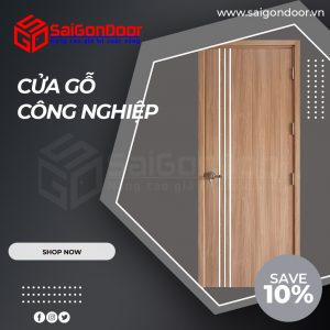 Mẫu cửa gỗ công nghiệp đẹp